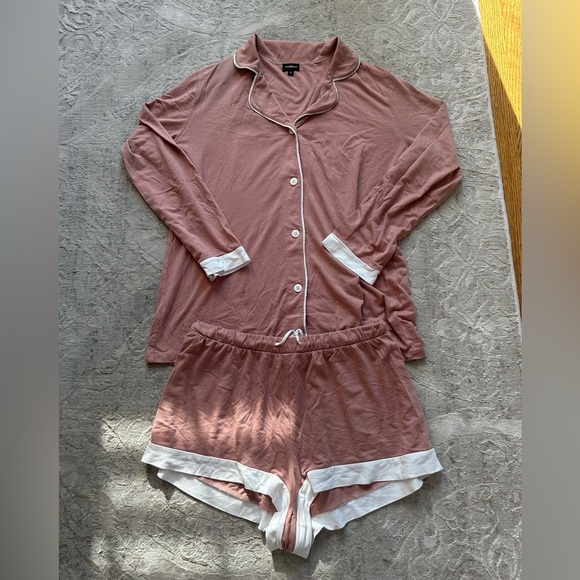 Cosabella Bella Pajama Set - Boxer Style - Size Medium - Blush - Picture 5 of 11